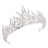 Retro Baroque Style Crown For Women Luxury Rhinestone Branch Design Tiara Wedding Hair Decor Accessory Girls Jewelry Headwears auksas