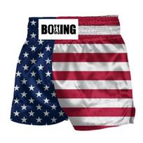 Thai Boxing Shorts American Flag Sports Shorts MMA Fighting Brazilian Jiu Jitsu Gym Martial Arts Training Pants XXS