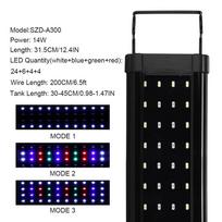 Aquarium LED Light Super Slim Fish Tank Aquatic Plant Grow Lighting Waterproof Bright Clip Lamp RGB LED 31-120cm for Fish Tank (as the picture,EU Plug)