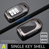 Metalinis Anglies Pluošto Automobilio Raktų Pakabuko Dėklas Dangtelis Raktų Grandinėlė Honda Civic Crv Hrv Accord Ridgeline Insight Clarity Odyssey Pilot gray