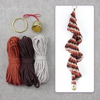 1Set Beginner-Friendly Macrame Kit Gradient Wind Chime DIY Polyester Bell Home Decor Garden Decor Gift Guide for Lovers (as the picture,One size)