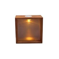 Decorative Wooden Shadow Box Frame Transparent Handmade Wood DIY Nightlight Acrylic Panels Soft Light kava