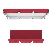 2x Swing Cover Set Bench Canopy Top for Outdoor Patio Courtyard raudona