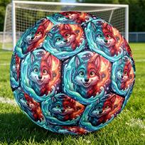 1pc Cosmic Wolf Themed Soccer Ball, Size 5, Lightweight PVC Material, Outdoor Training Soccer Ball Gift. q62229 Size 5