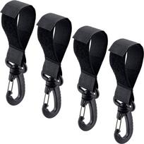 4-Pack Universal Kayak Paddle Clips – 21.8x3.8cm Carabiner-Style Holders With 360° Rotating Buckle – For Kayaks, Canoes, Paddleboards – Black 4pcs