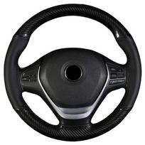 38cm universalus automobilio vairo apdaila juodo anglies pluošto ir prabangios odos