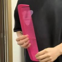Giant Straight Hair Comb Plastic Massage Combs Gifts Giant Comb  Stress-relieving Toys rožinė raudona spalva