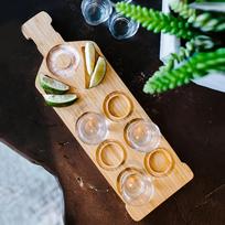 1PC Wooden Wine Glass Tray Wooden Storage Tray with Handle