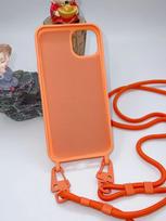Kryžinė apykaklė su dirželiu Xou Xou dėklas telefonui iPhone 7 8 Plus 11 12 13 14 15 16 Pro Max Minkštas galinis dangtelis su virvele For iPhone 16 Pro Max&Other&Case & Strap brown