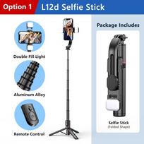 Reliable Phone Stand Tripod Tripod Selfie Stick 1.08M for Live Streaming L12d juoda