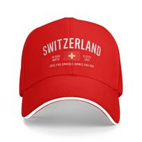 Šveicarija  Beisbolo kepuraitė  Madinga trucker kepuraitė Vasarinė Unisex Moterims Lauko sportas Beisbolo kepuraitės One Size red
