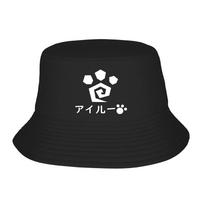 Unisex Women Monster Hunter  Bucket Hat Palico Paws Foldable FisherUnisex Hats Summer Casual Fishing Caps Street Style Graphic Sun Hat One Size