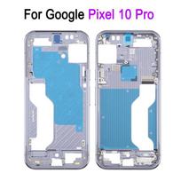 Middle Frame For Google Pixel 10 Pro, Phone Aluminum Frame Repair Replacement Spare Part pilka spalva