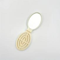 Portable Folding Hair Comb with Mirror, Lightweight & Travel-Friendly for On-the-Go Styling. A Perfect Gift for Women & Girls. geltona