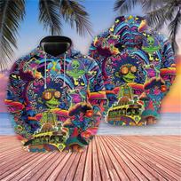 Harajuku Fashion Alien Graphic Sweatshirts Trippy Mushroom Y2k Hoodies For Men Clothes Cartoon Boy Pullovers Hip Hop UFO Hoody L