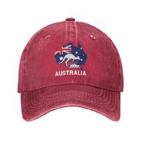 Australija kengūra Pietų Kryžius Neformali beisbolo kepuraitė Susidėvėjęs džinsas Australijos vėliava Snapback kepurė Unisex Lauko reguliuojama Adjustable pink