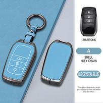 2/3/4 Buttons Car Key Case Cover For Toyota Land Cruiser 200 300 Prado Crown Tlk 200 Yaris Cross Hilux Innova Fortuner Camry 55
