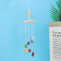 Boho Chic Raw Crystal Quartz Wind Chimes Hanger Home Decorations and Garden Sun Catcher Handcrafted for Your Unique Style (as the picture,7*45cm)