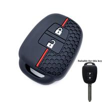 2 Button Silicone Car Key Cover For Toyota Camry Corolla Rav4 Vios Prius C Highlander 2012- Remote Case Holder Shell
