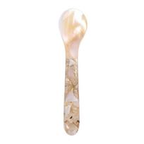 Condiment Scoop Natural Tableware Caviar Fork Teaspoon Ice Cream Dessert Spoon Shell Spoon B Fork beige