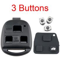 2 Buttons Toy43 Blade Car Remote Key Shell Fit For Toyota With Rubber Button Pad, Serviceable Car Key Housing gray