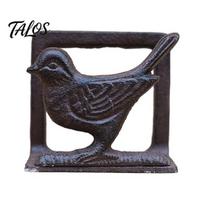 Talos Cast Iron Napkin Holder, Vintage Style Case, with Stable Base, Matte Bronze Finish Stand, for Kitchen Dining Room Decor C