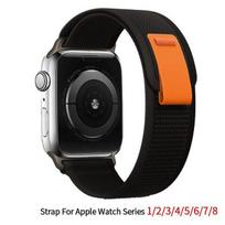 Trail kilpos dirželis, skirtas Apple Watch apyrankei 49 mm 44 mm 45 mm 40 41 42 38 mm Correa apyrankė nailoninė laikrodžio apyrankė Iwatch Series 8 Ultra 7 6 5 38mm 40mm 41 mm juoda