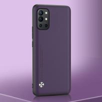 Prabangus PU odinis dėklas OnePlus 9 Pro 9R 9RT 9 R RT, smūgiams atsparus silikoninis galinis telefono dėklas OnePlus 7 8 Pro 7T 8T Coque For OnePlus 9 violetinė