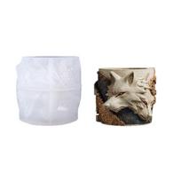 Wolf Head Silicone Crafting Mold for Making Unique Resin Planter Candle Holder Jewelry Displays with Sharpful Detail 1