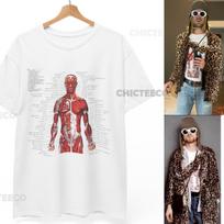 26 Anatomical Chart T-Shirt Kurt Cobain Nirvana Grunge Rock Iconic Unisex Tee Unisex T-Shirt XXL