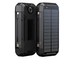 PowerNeed S20000Q mobilus įrenginys įkrauti Universal Black Lightning, Saulės, USB Bevielis įkrovimas Greitas įkrovimas Lauke