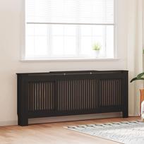 Radiator Cover 2 pcs Black 205 x 20.5 x 81.5 cm