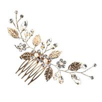 Handmade Hair Comb with Pearl Setting Woman Elegant Handmade Comb Barrette for Birthday Stage Party Hairstyle Making auksas