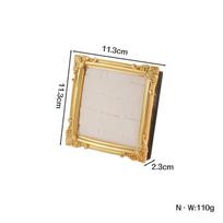 Vintage Ring Display Stand Picture Frame Shape Earring Tray Exquisite Small Size Ornament Jewelry Organizer Rack as the picture