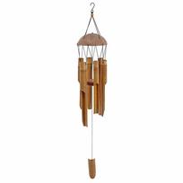 YINGTU Handmade Bamboo Memorial Wind Chime 32 Inches Indoor/Outdoor Garden Yard Patio Home Decoration geltona