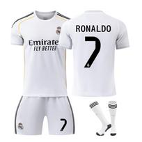Real Madrid Ronaldo Futbolo Apranga su Šortais ir Kojinėmis, Balta, 120-130cm 110-120 CM balta