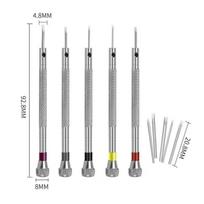 5PCS Set 0.8-1.6mm Steel Screwdriver For Watch Repairing Portable Watch Tools Band Removal With Mini Link Pins Watchmaker Tools