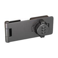 Mechanical Password Rotary Hasp Lock Cabinet Keyless Lock for Outdoor Closet pilka spalva