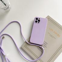 Kryžinė juostelė telefono dėklui Xiaomi Redmi Note 9 10 11 10S 9S 11S 9T 8 7 11T 10T 8T 7S Pro Plus Kaklo dirželis Virvelė Dangtelis Redmi Note 11S 4G&Case & Strap violetinė