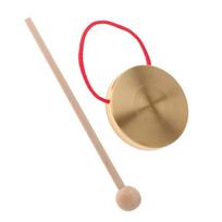 Percussion instrument Chinese Folk Musical Gongs Drums Hand Gong Copper Cymbals Instrument Toy 10cm
