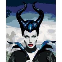 Dažymas pagal numerius su rėmu Paveikslai tapybai Portretas Maleficent 40x50 cm