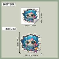 Cartoon Underwater World Small Fish Coral Water Plants Bathroom Toilet Home Beautification Stickers 27*29CM/fun-m286