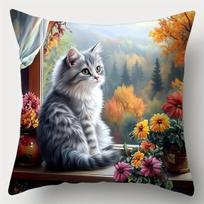 Žavinga pagalvių užvalkalų kolekcija su katėmisSvetainės sofos pagalvėlės užvalkalas, minkštas ir patogus, miegamojo kambario dekoracija 16x16Inch