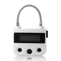Padlock with Time Electronic Timer Lock Behavioral Habit Aid Multi-Purpose Time Release Game Lock (White,Plastic&Smart Lock) balta