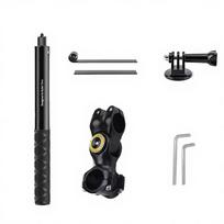 Aluminum Invisible Selfie Stick Action Camera Motorcycle/Bicycle Handlebar Mount for Insta360 Ace Pro3 X6 X5 X4 GoPro DJI Osmo 6