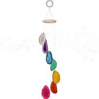 Irregular Colorful Crystal Ball Shape Elegant Wind Chime Window Bell Car Decoration Home Hanging Ornament (as the picture,Standard)