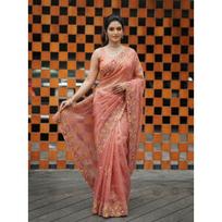 New Launch Party Wear Soft Twill Net Saree