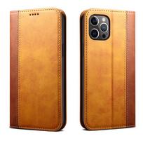 Compatible Leather Flip Case for Apple iPhone 12/13, Samsung S21, and Huawei P50 iPhone 11 Pro Max (6.5) chaki/ruda