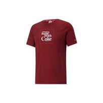 Puma X Coca-Cola Letter Print Round Neck Short Sleeve T-Shirt Men Tops Red 536158-22 M