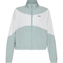 Under Armour Rival Patogus Vandeniui Atsparus Laisvas Kvėpuojantis Striukė Moteriška Striukė Silikoninė Žalia Vandens Žalia Balta 1389631-348 XL